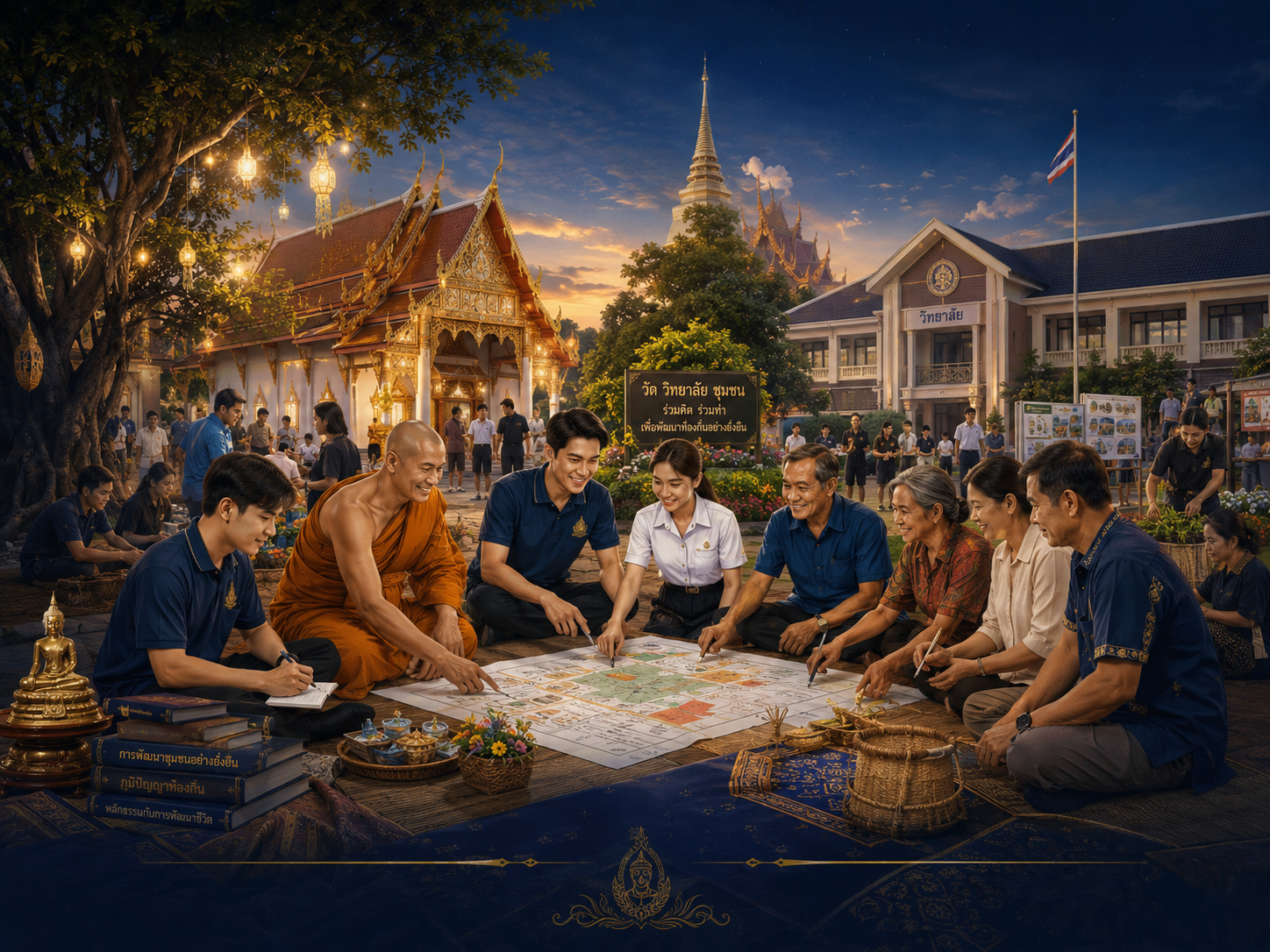 ความร่วมมือระหว่างวัด วิทยาลัย ชุมชน และภาคีเครือข่าย